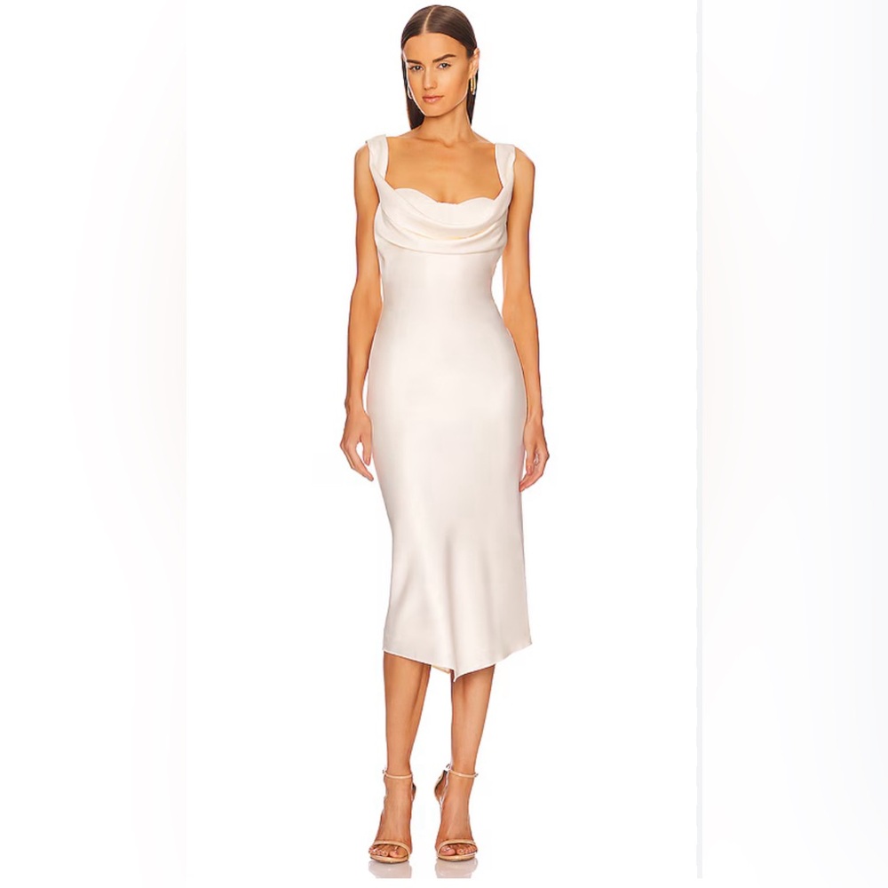 x REVOLVE Kylen Midi Dress in Ivory